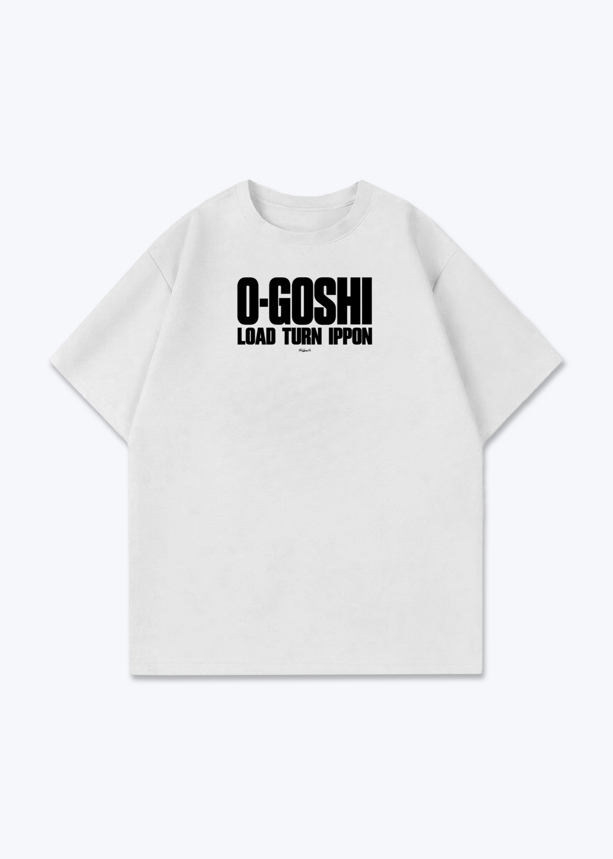 O-GOSHI LOAD/TURN/IPPON - Oversized Shirt - White Front (Designed)