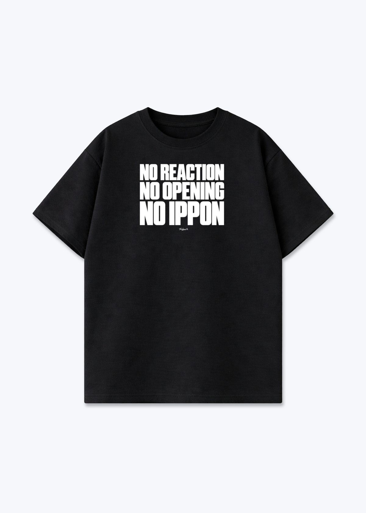 NO REACTION/OPENING/IPPON - Oversized Shirt - Black Front (Designed)