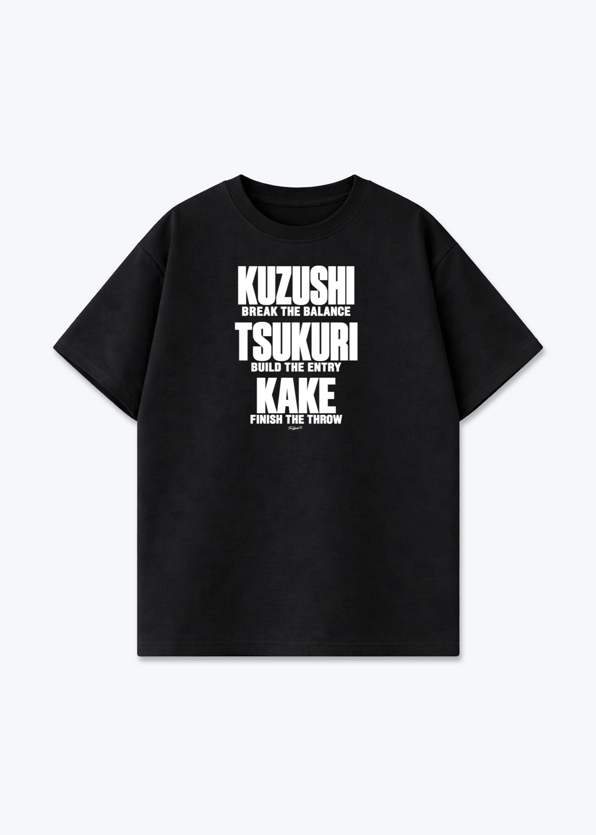 KUZUSHI / TSUKURI / KAKE - Oversized Shirt - Black Front (Designed)