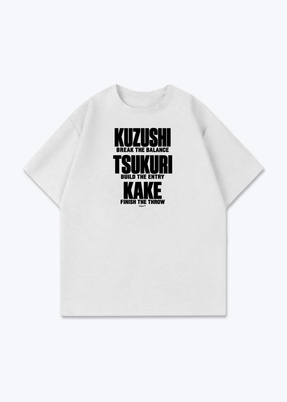 KUZUSHI / TSUKURI / KAKE - Oversized Shirt - White Front (Designed)