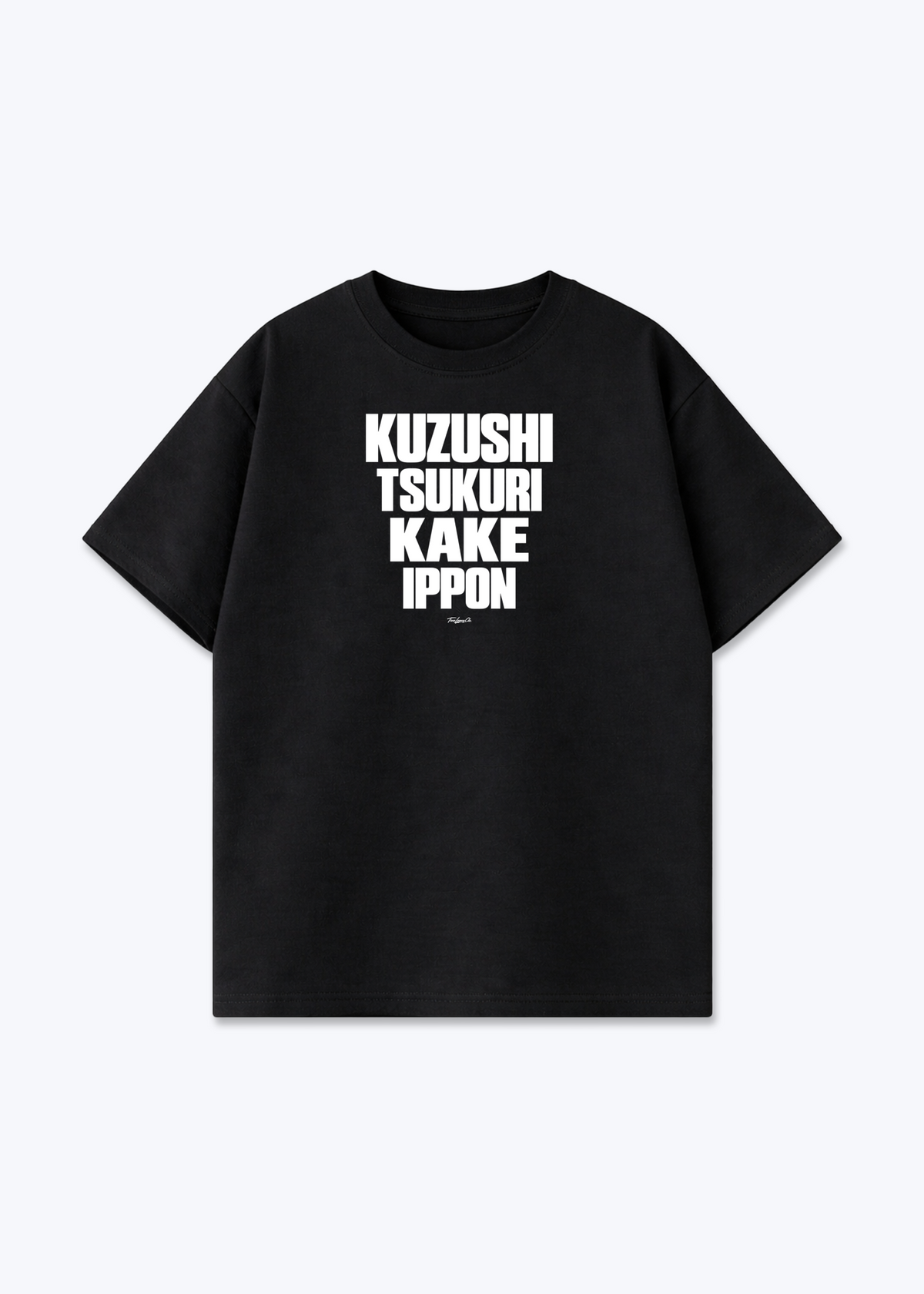 KUZUSHI / TSUKURI / KAKE / IPPON - Oversized Shirt - Black Front (Designed)