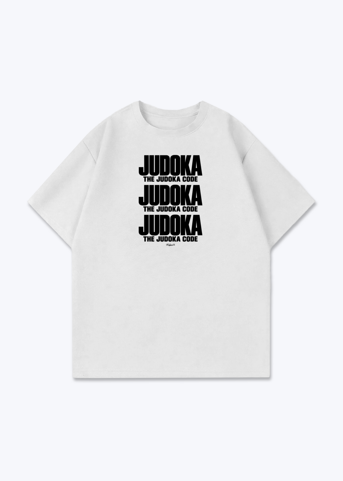 THE JUDOKA CODE - Oversized Shirt - White Front (Designed)