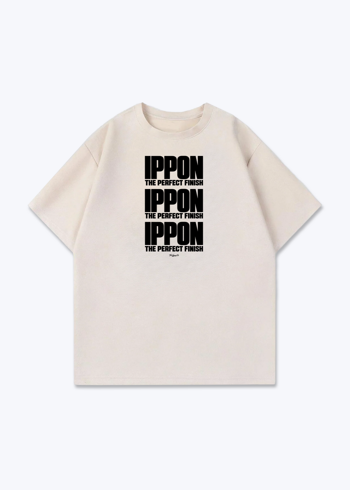 IPPON PERFECT FINISH (STACK) - Oversized Shirt - Beige Front (Designed)