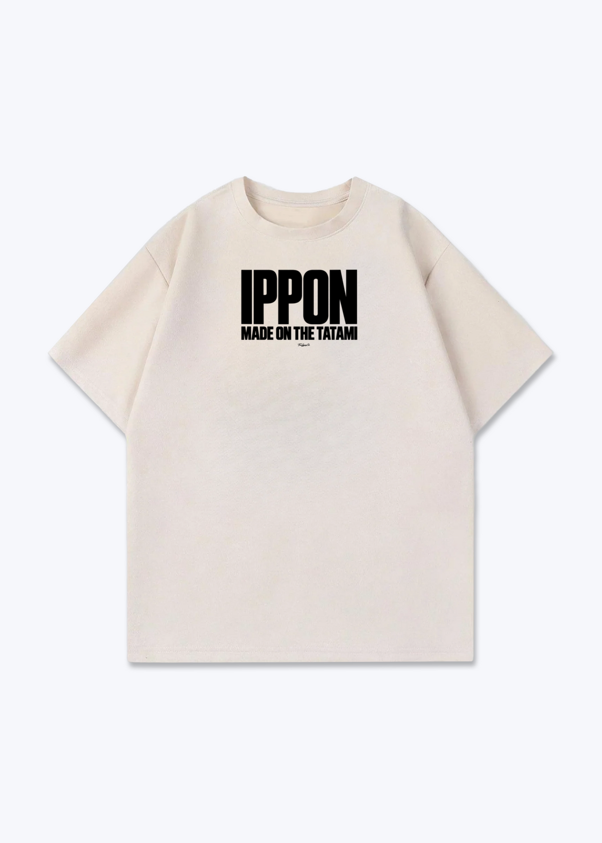 IPPON MADE ON THE TATAMI - Oversized Shirt - Beige Front (Designed)