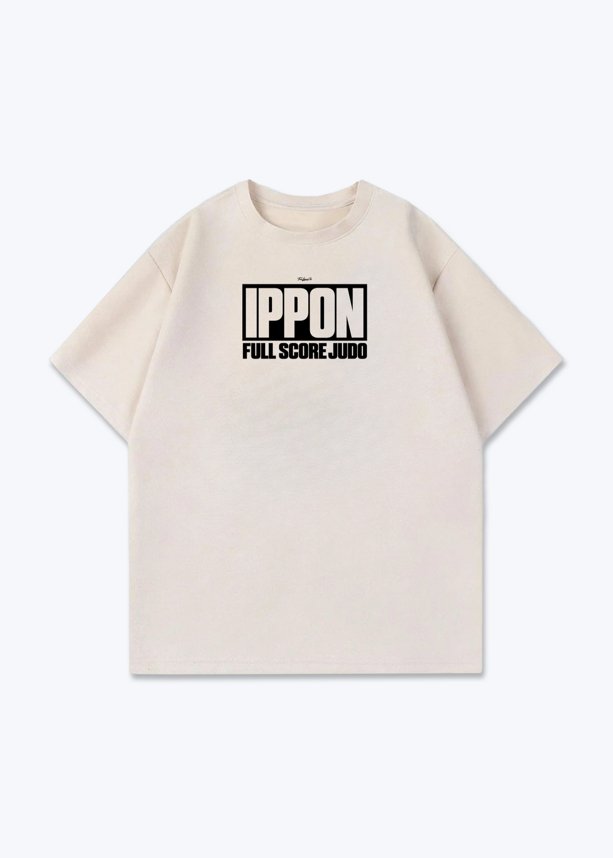 IPPON SCOREBOARD (FSJ) - Oversized Shirt - Beige Front (Designed)