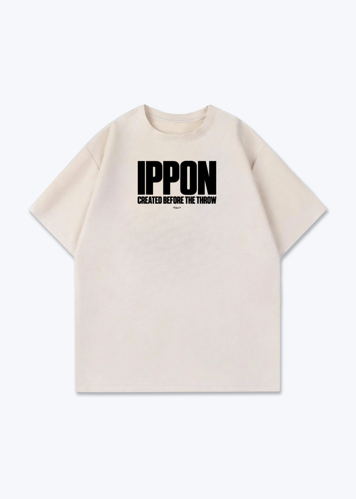 IPPON CREATED BEFORE THE THROW - Oversized Shirt - Beige Front (Designed)
