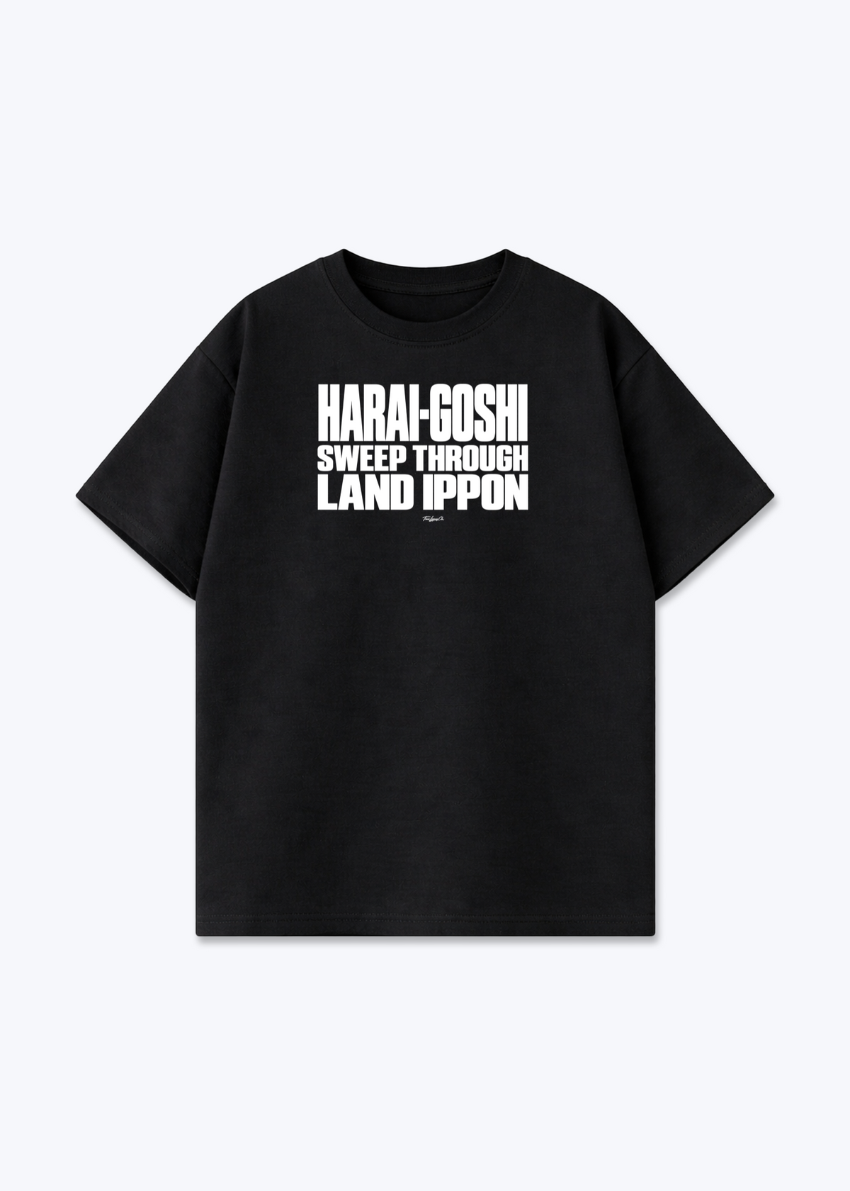 HARAI-GOSHI LAND IPPON - Oversized Shirt - Black Front (Designed)