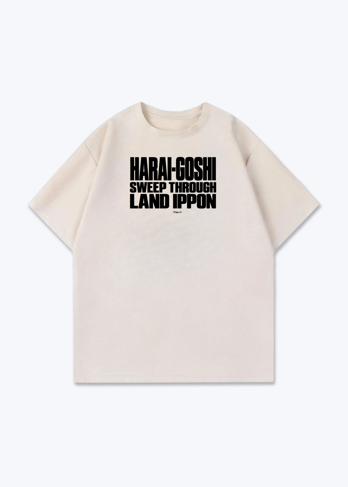 HARAI-GOSHI LAND IPPON - Oversized Shirt - Beige Front (Designed)