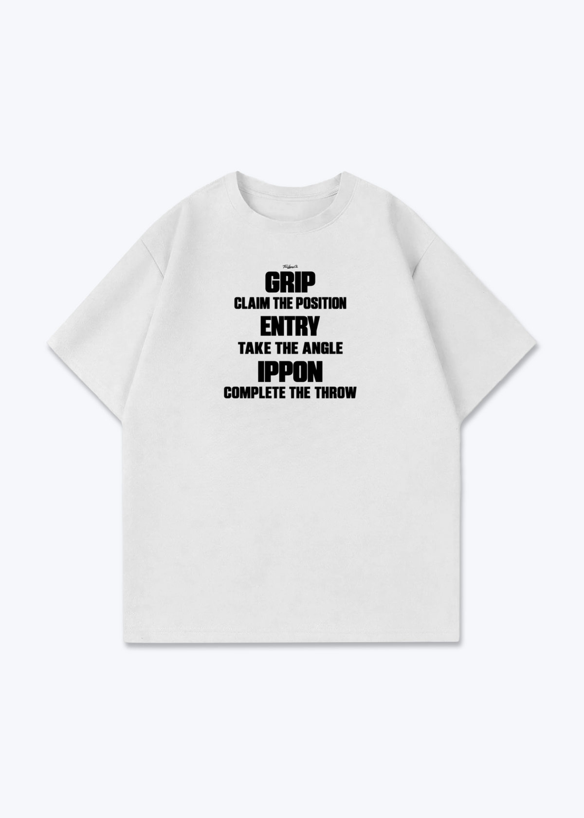 GRIP ENTRY IPPON - Oversized Shirt - White Front (Designed)