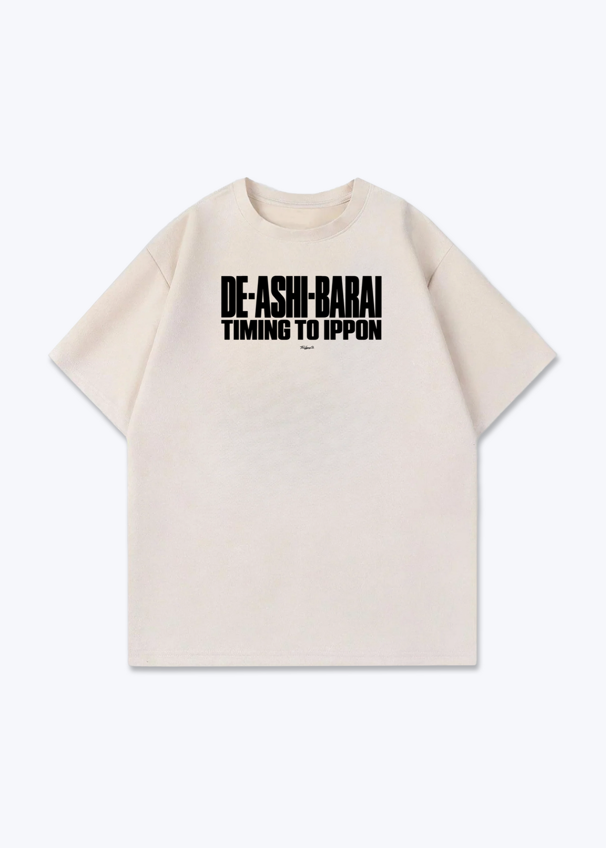 DE-ASHI-BARAI TO IPPON - Oversized Shirt - Beige Front (Designed)