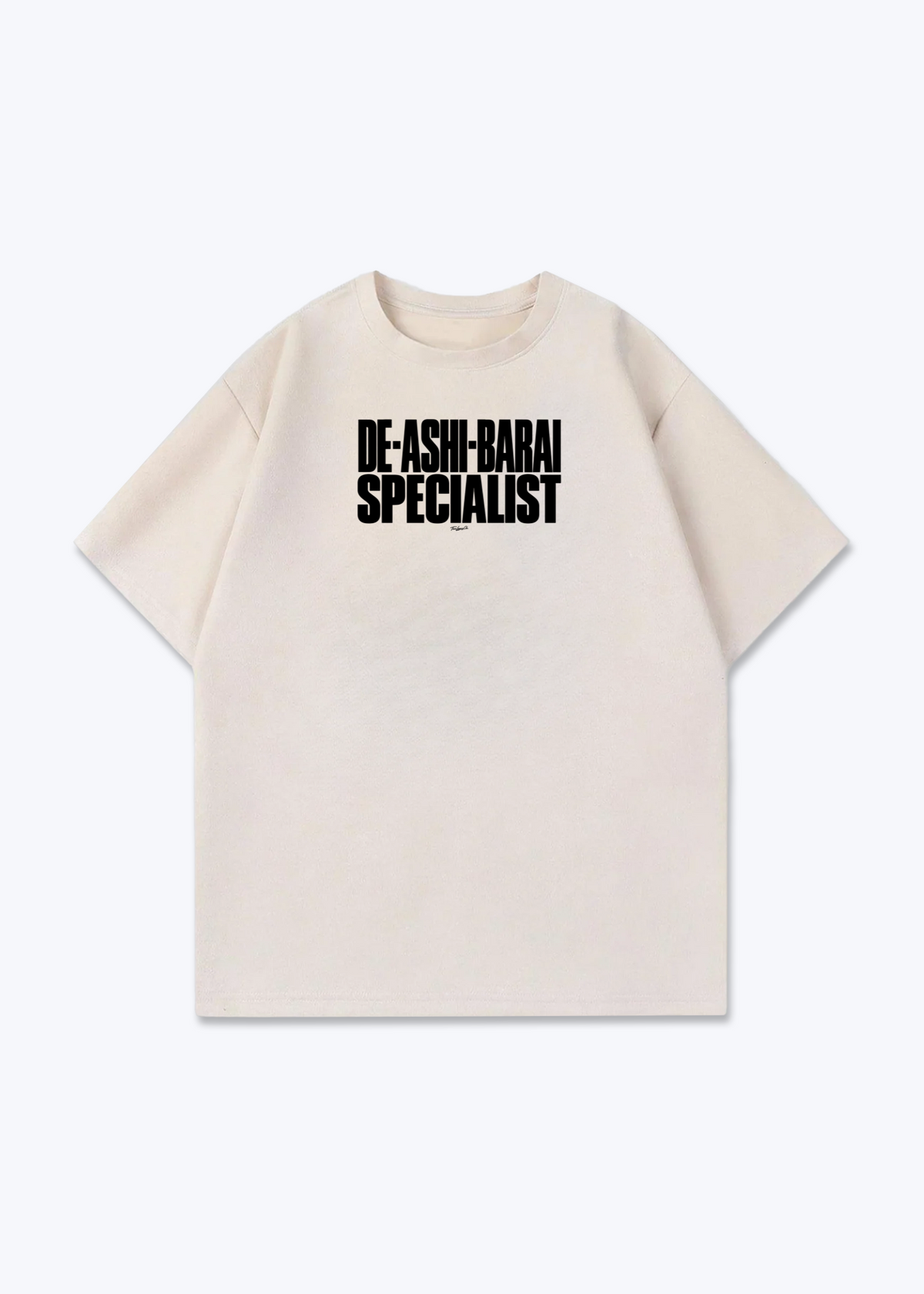 DE-ASHI-BARAI SPECIALIST - Oversized Shirt - Beige Front (Designed)