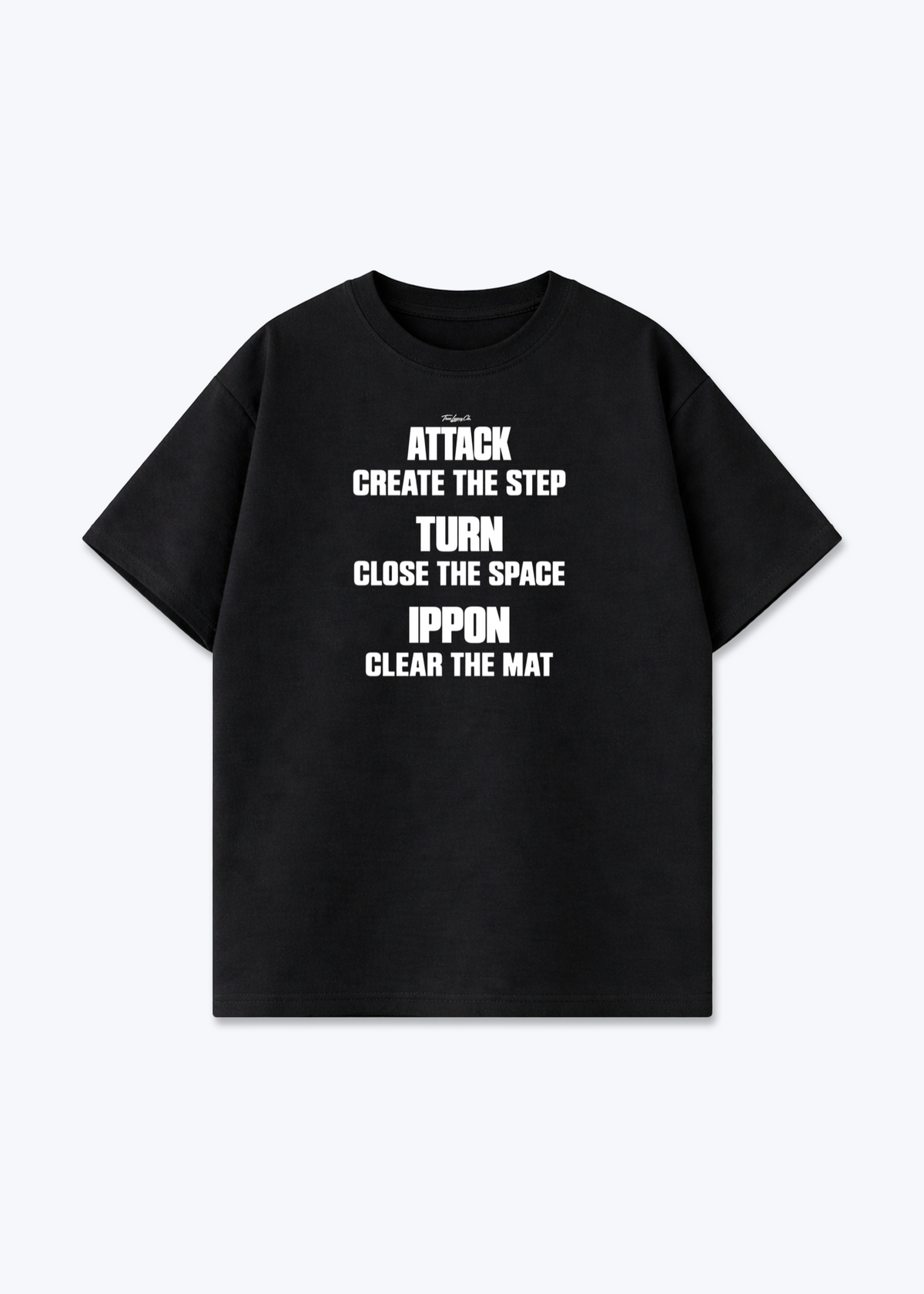 ATTACK TURN IPPON - Oversized Shirt - Black Front (Designed)