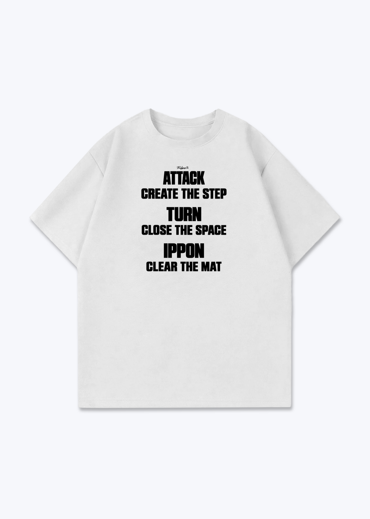 ATTACK TURN IPPON - Oversized Shirt - White Front (Designed)