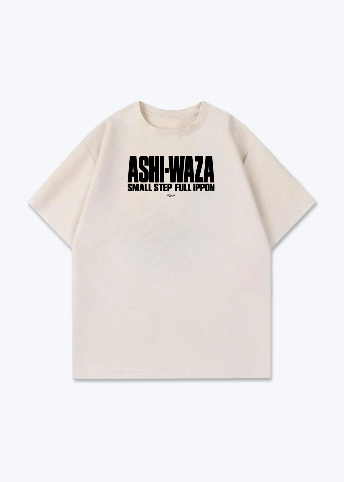 ASHI-WAZA (FULL IPPON) - Oversized Shirt - Beige Front (Designed)