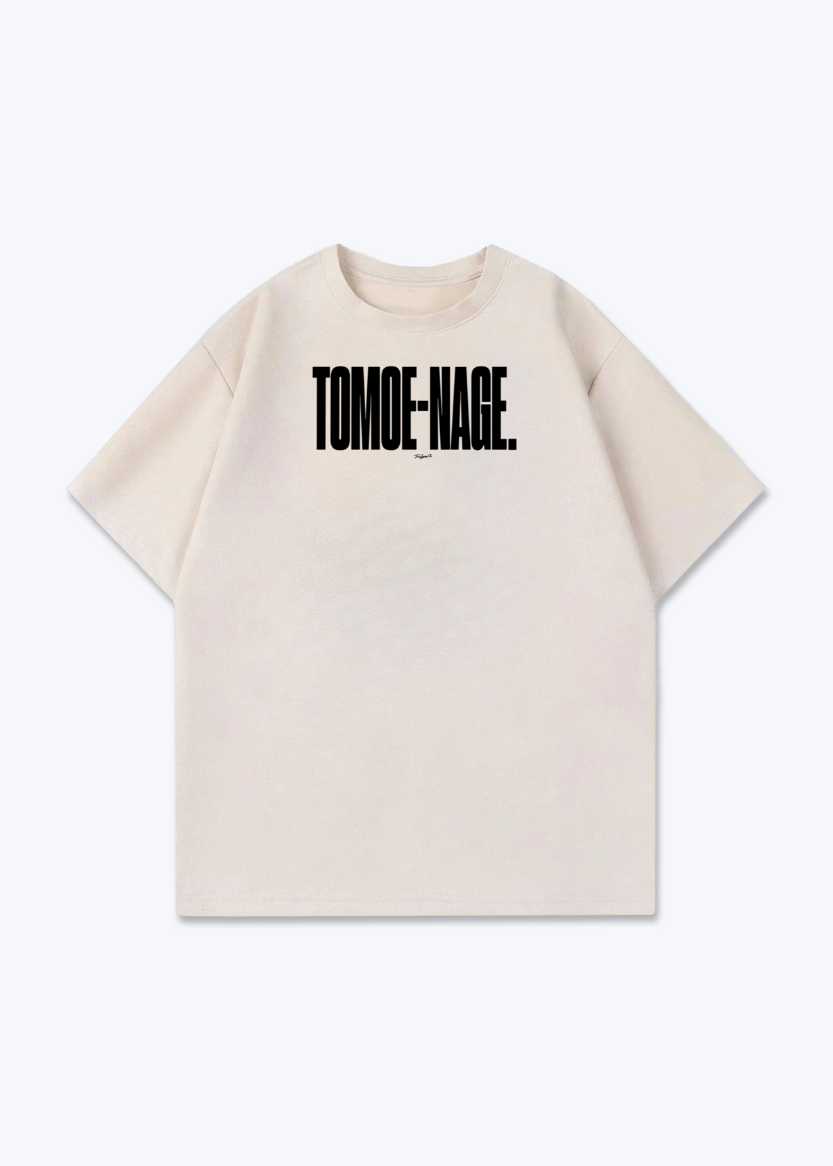 TOMOE NAGE - Oversized Shirt - Beige Front (Designed)