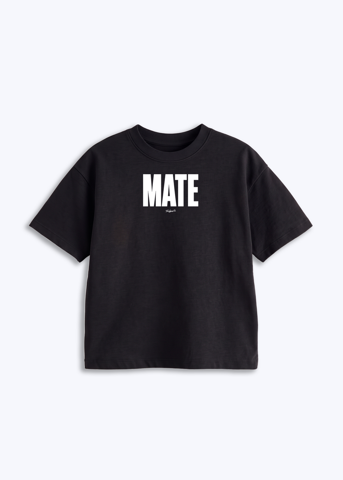 MATE - Kids Shirt - Schwarz Front (Designed)