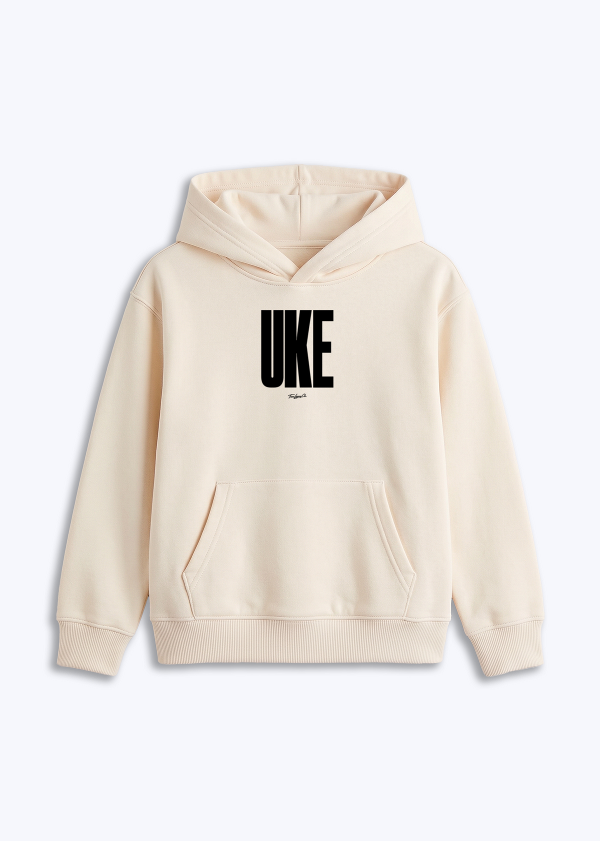 UKE - Kids Hoodie - Beige Front (Designed)
