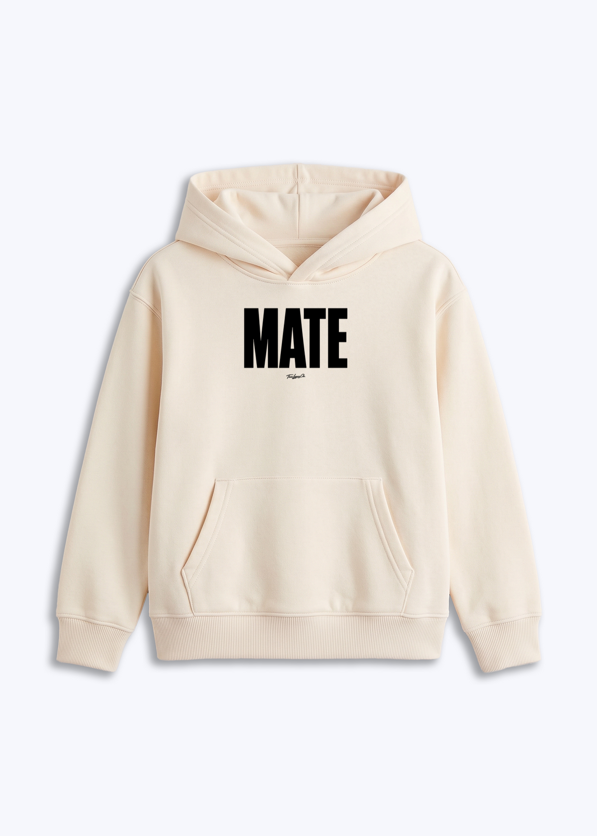 MATE - Kids Hoodie - Beige Front (Designed)