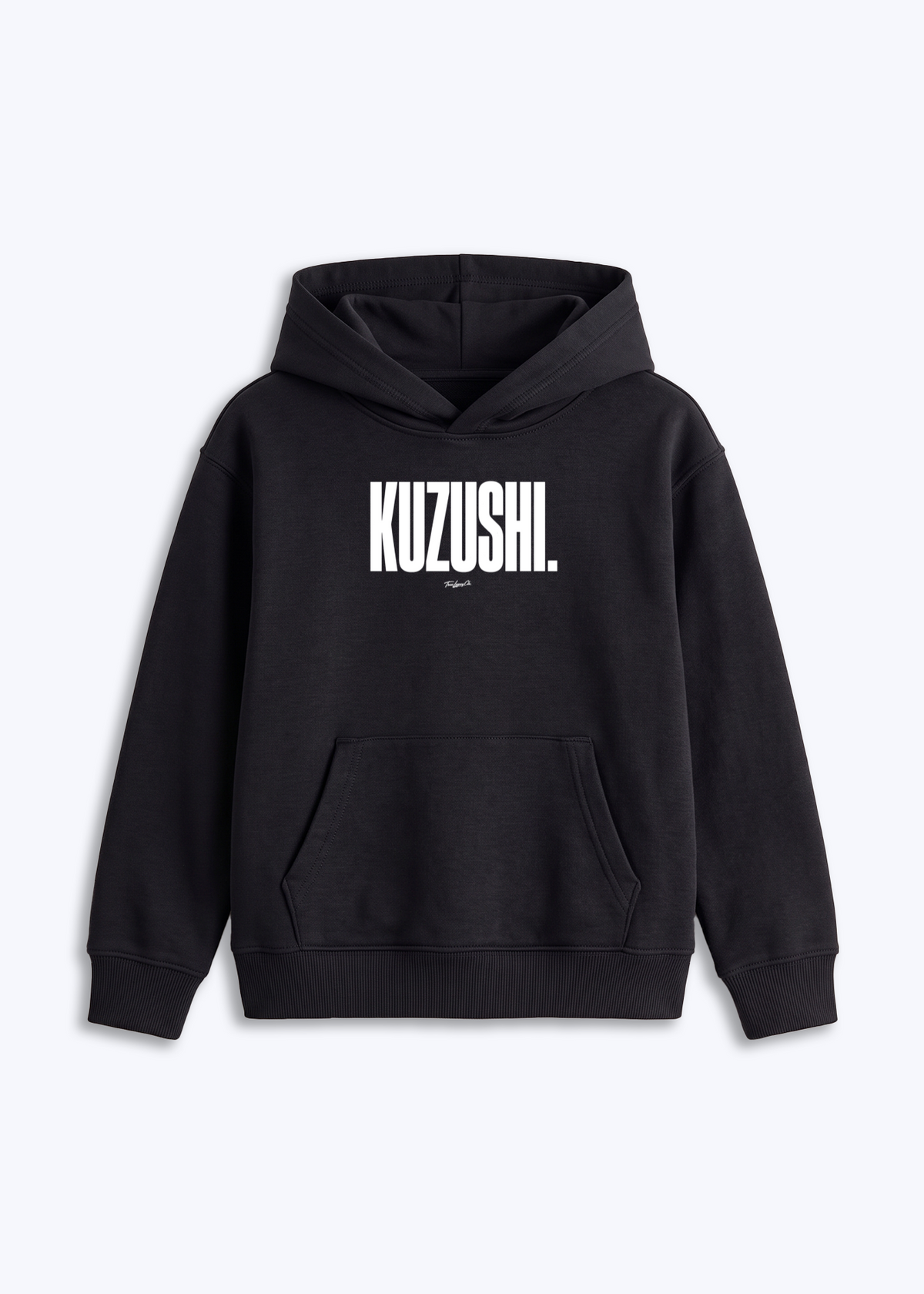 KUZUSHI - Kids Hoodie - Schwarz Front (Designed)