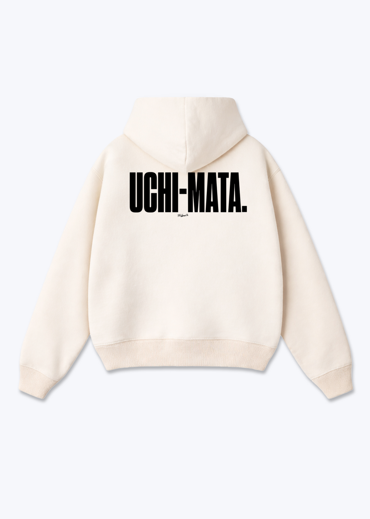 CUSTOM UCHI-MATA - Zip Hoodie - Beige Back (Designed)